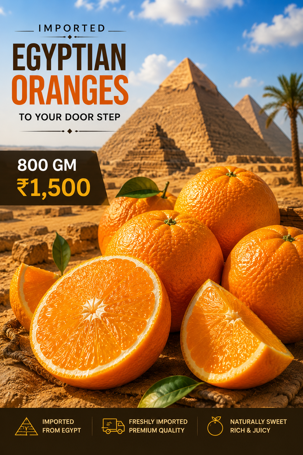 Imported Eygptian Oranges – 800g For Orange LOVERS loaded with vitamin C