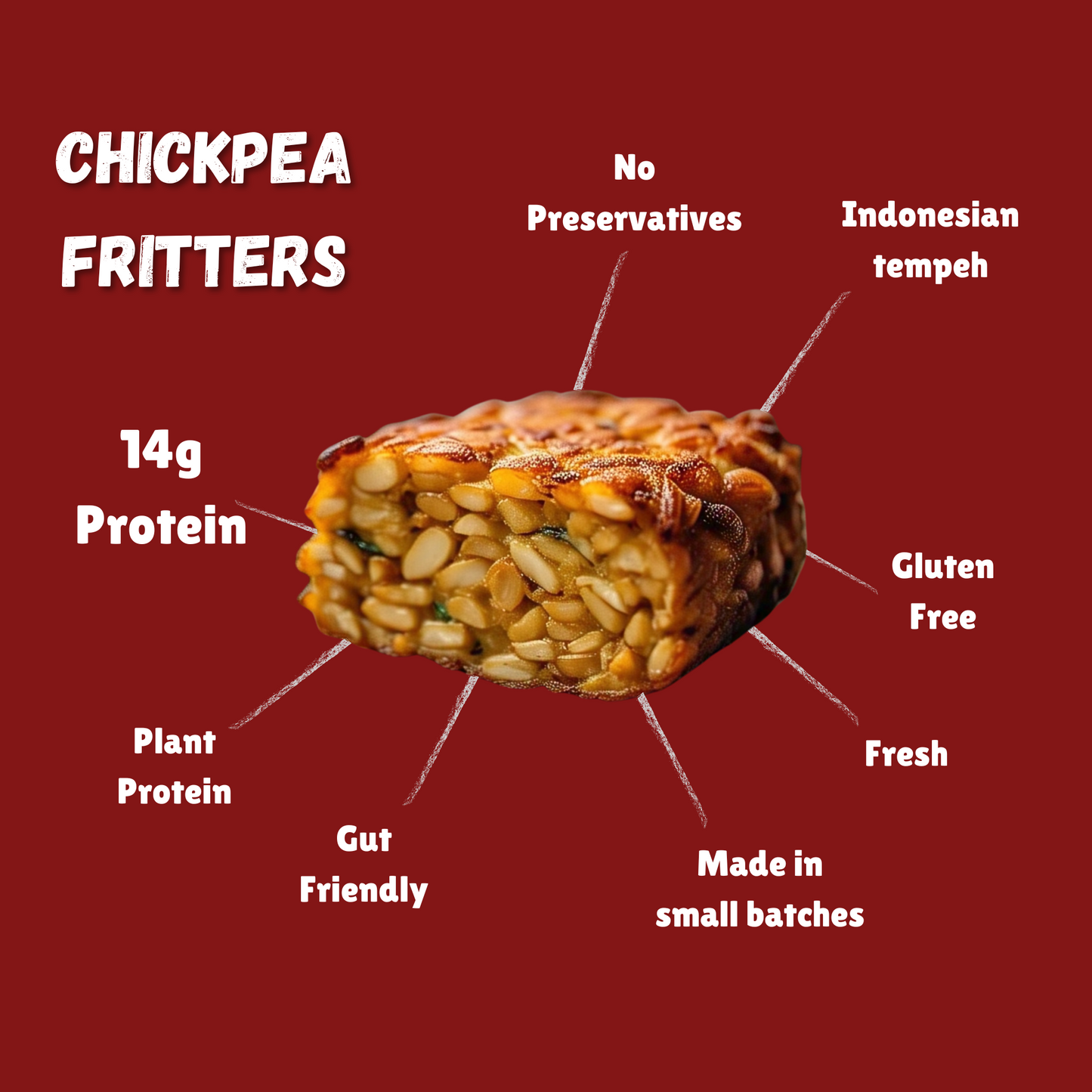 Pack of 3 Chickpea Tempeh Fritters Combo | 450 g