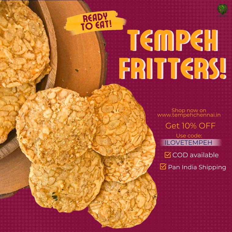 Tempeh fritters- Ready to eat MADE FROM FRESH TEMPEH
