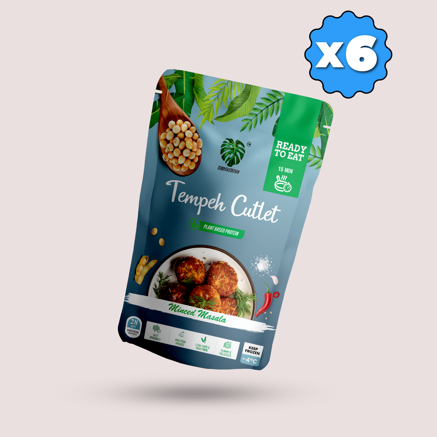 Pack of 6 Tempeh Cutlet | 1200 g