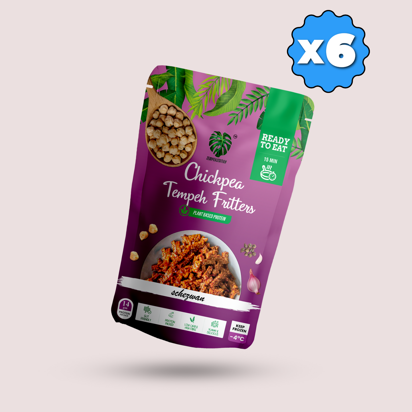 Pack of 6 Chickpea Schezwan Fritters | 900 g