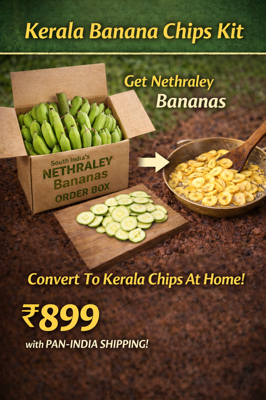 1kg Kerala Nendran Banana Kit – Make Your Own Fresh Banana Chips at Home