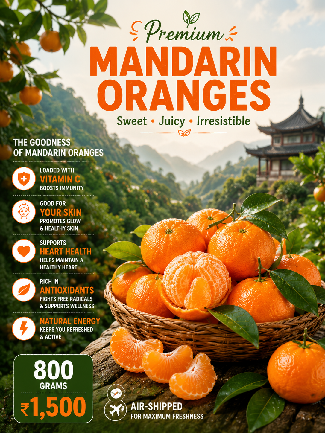 Mandarin Oranges – 800g For Orange LOVERS loaded with vitamin C