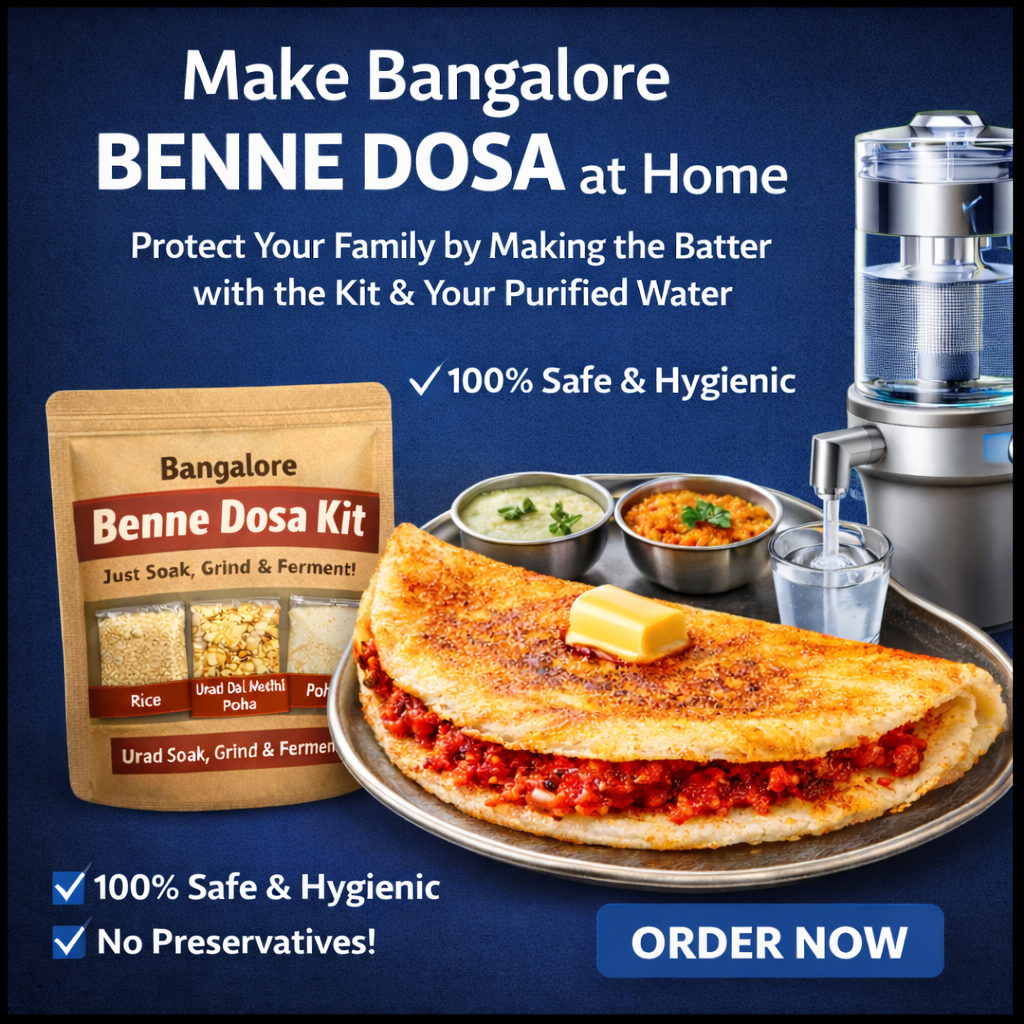 Bangalore Benne Dosa Kit – Make Authentic Crispy Butter Dosa at Home (1350 gms )Make 45 dosa at HOME