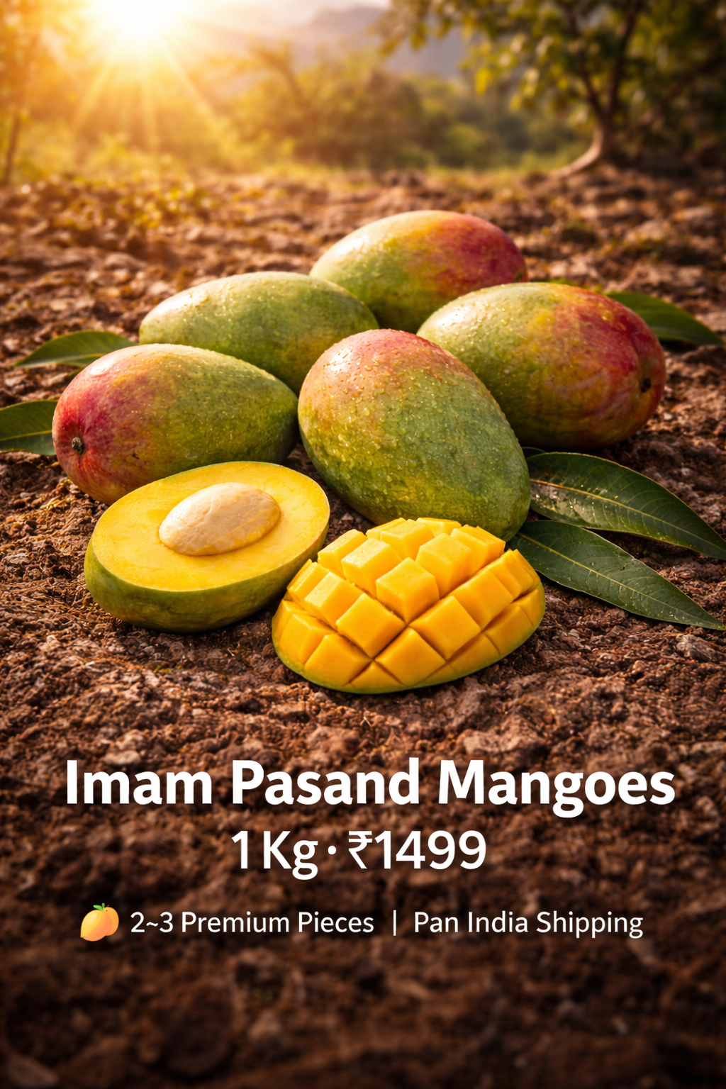 Imam Pasand Mangoes from Salem (1 Kg) – Rare South Indian Premium Box | ₹1499