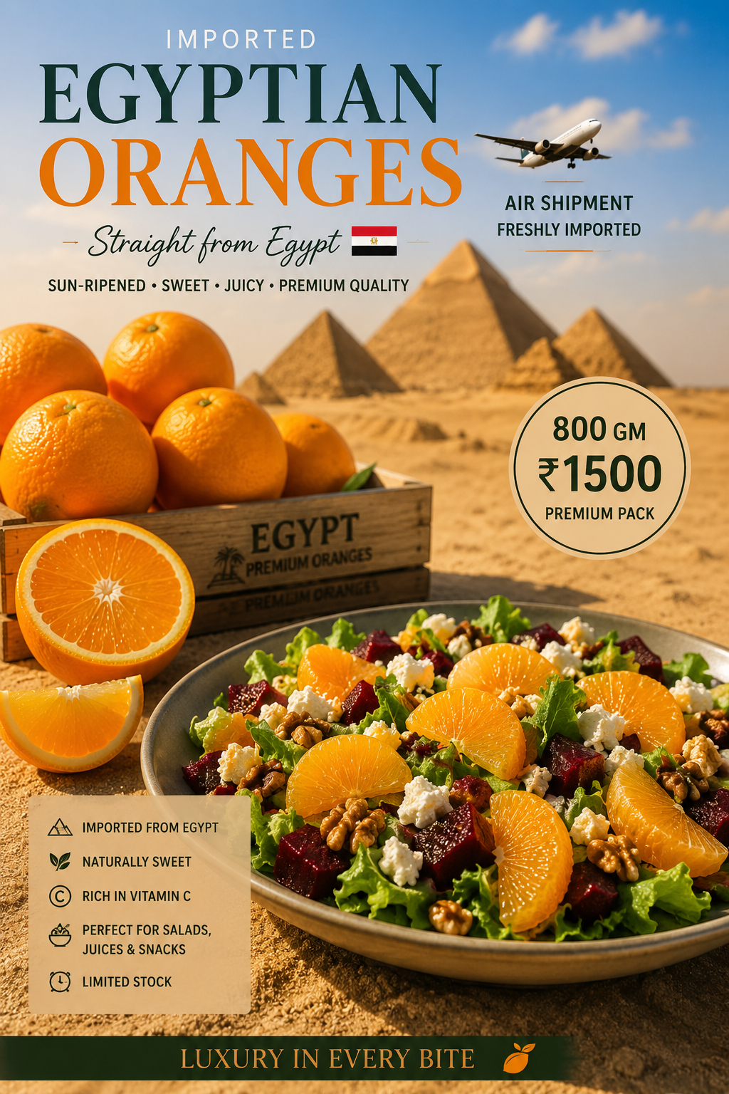 Imported Eygptian Oranges – 800g For Orange LOVERS loaded with vitamin C