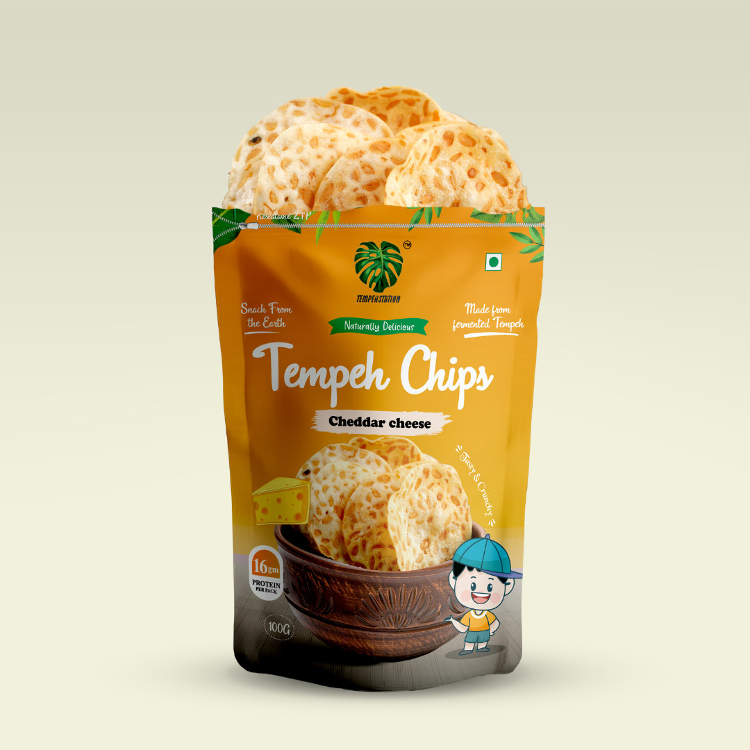 Cheddar Cheese Tempeh Chips | 100g