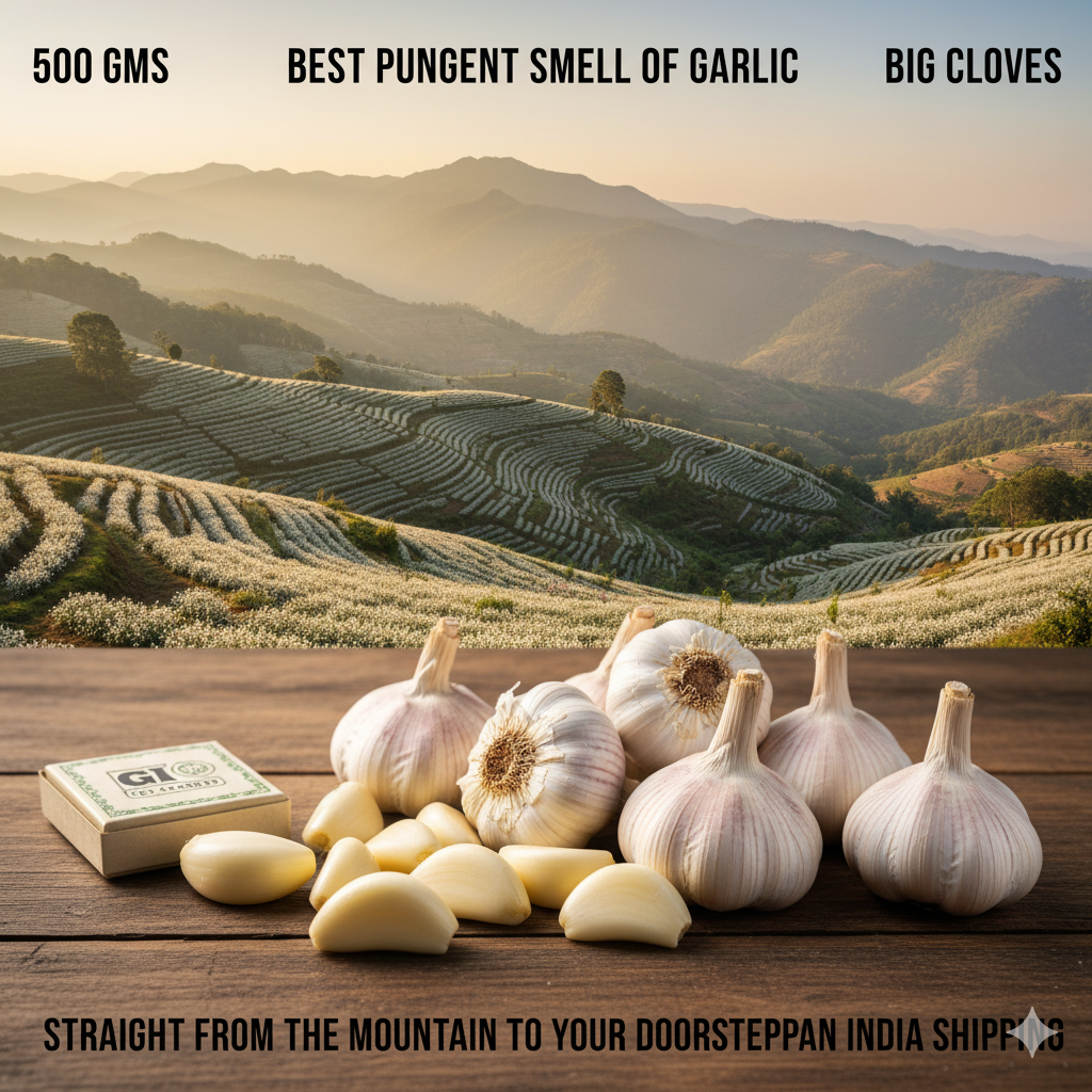 Kodaikanala Hills Garlic  premium quality BIG GARLIC CLOVES 300 GM