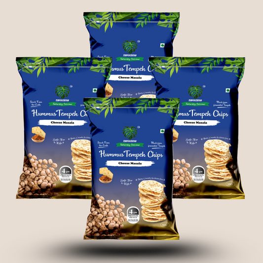 Cheese Masala Hummus Tempeh Chips PACK OF 4