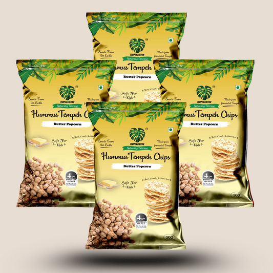 Butter Popcorn Hummus Tempeh Chips PACK OF 4