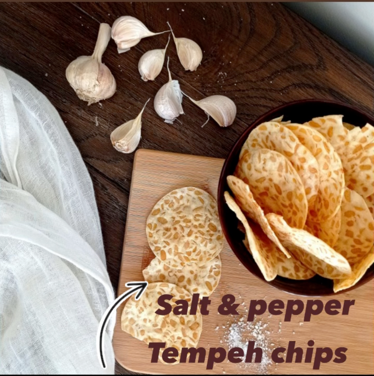 Salt & Butter Popcorn Flavour Tempeh Chips | 100g