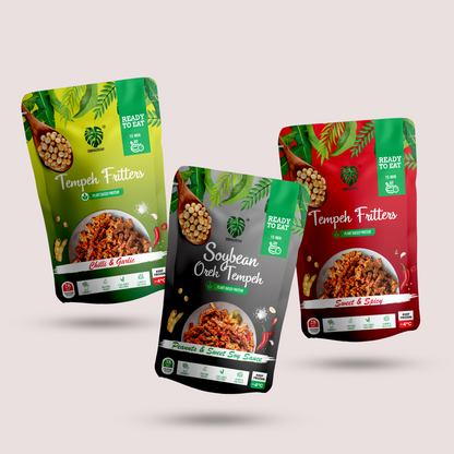 Pack of 3 Tempeh Fritters Combo Ready to eat  | 450 g