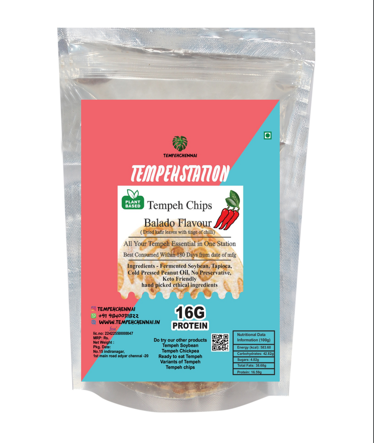 Tempeh Chips with Soybean