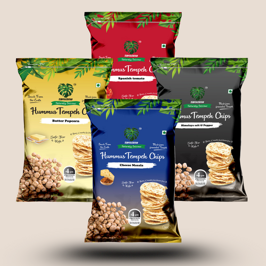COMBO Hummus Tempeh Chips PACK OF 4