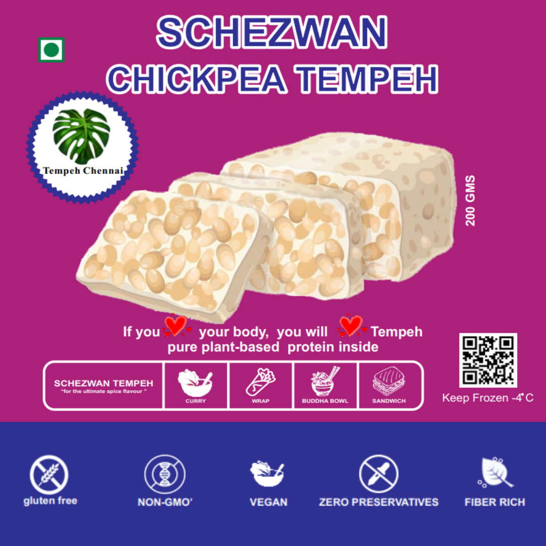 Schezwan Chickpea Tempeh | 200g