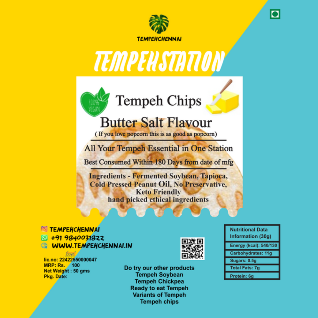 Butter Salt Tempeh Chips | 100g